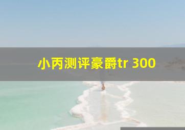 小丙测评豪爵tr 300